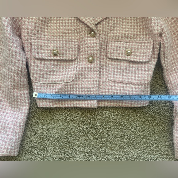 Pink Tweed Jacket Skirt Suit Set - Picture 4 of 6